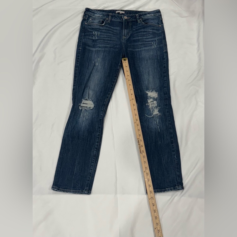 Women’s Dear John Distressed Denim Slim Straight Ankle Jeans Size 27 - Picture 7 of 10